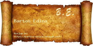 Bartos Edina névjegykártya